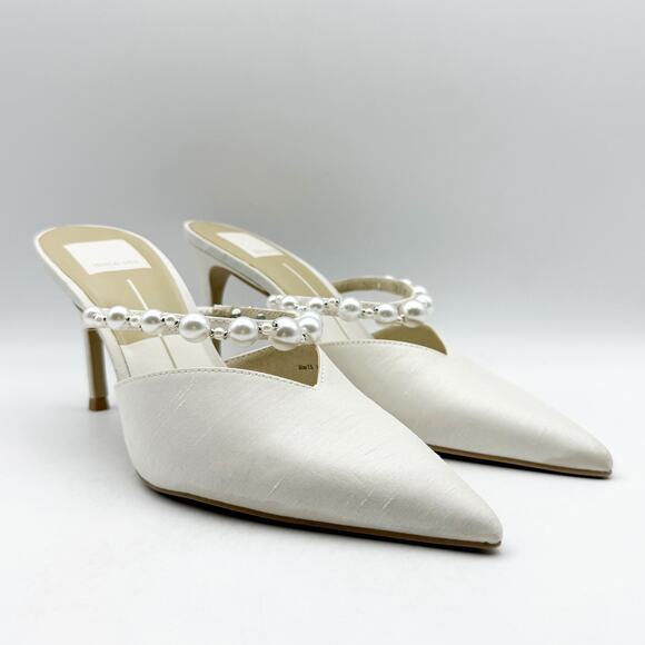 Dolce Vita Womens Kanika High Heel Pump US 7.5 M White Pointed Toe NIB - Picture 5 of 12